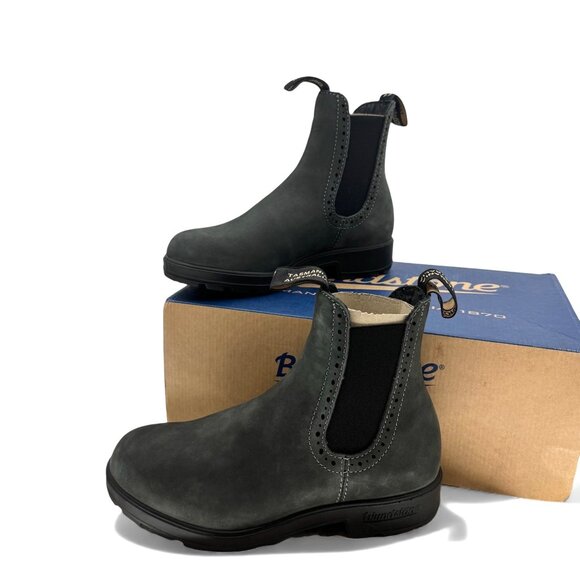 Blundstone Original 1630 Leather High Top Chelsea Boots Rustic Black 3.5 UK NEW - Picture 4 of 10